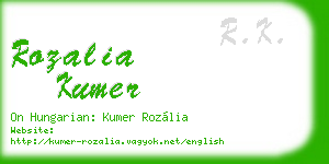 rozalia kumer business card